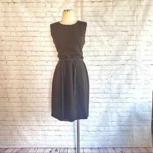 Vintage Oscar de la Renta Dress Brown Wool A Line